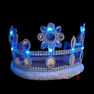 CORONA REINA DELUXE CON LUZ PLATA x 1